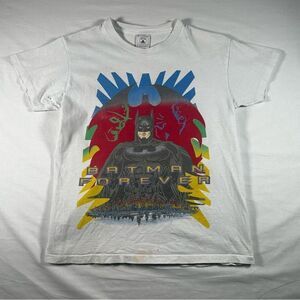 Vintage Delta Batman Forever 1995 T Shirt Single Stitch Kids L White Made In USA